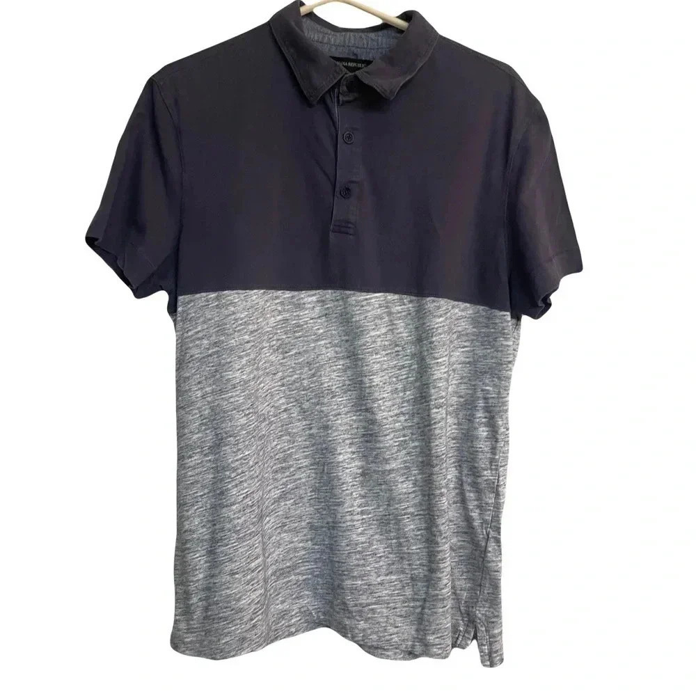 Banana Republic men’s navy/gray golf shirt size large